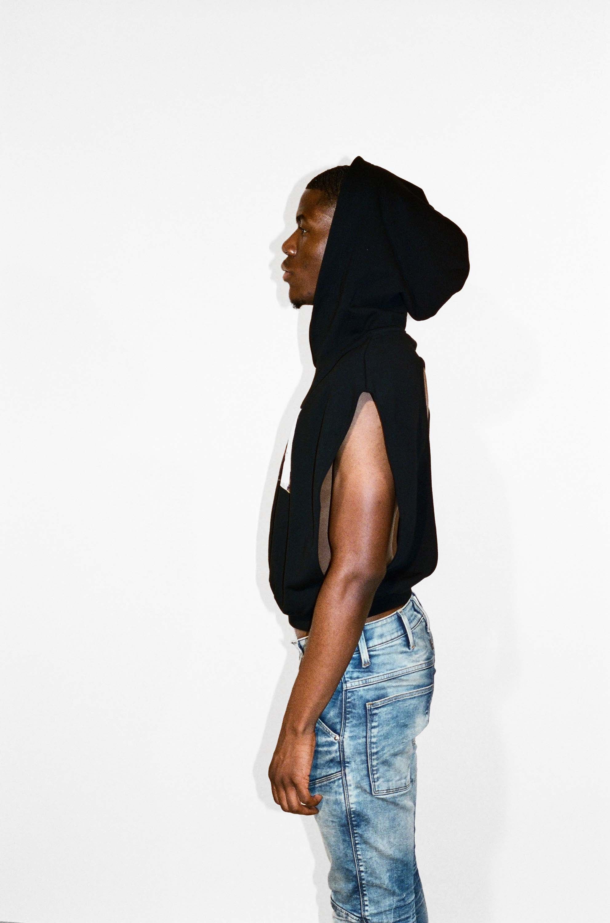 Backless/Sleeveless Hoodie Top